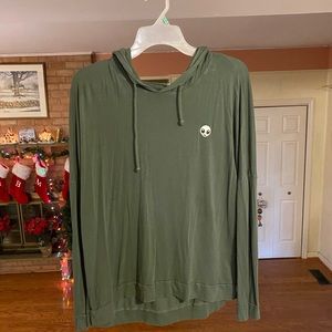 Thin green hoodie